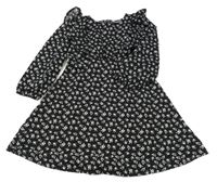 Černo-bílé květované šaty Matalan