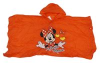 Červená pončo pláštěnka s Minnie a kapucí 