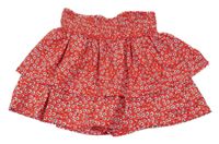Červená květovaná sukně Zara