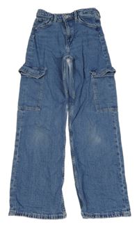 Modré cargo rifle H&M