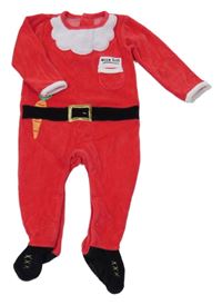 Červený sametový overal - Santa 