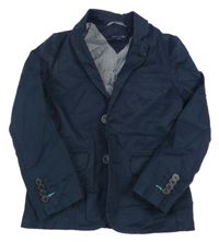 Tmavomodré plátěné sako Tommy Hilfiger