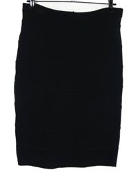 Dámská černá pouzdrová sukně s proužky M&S