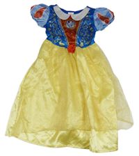 Kostým - Modro-žluté šaty s potiskem - Sněhurka Disney