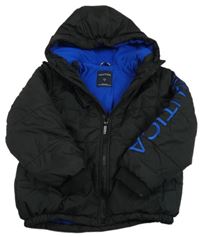 Černá šusťáková zimní bunda s kapucí Nautica