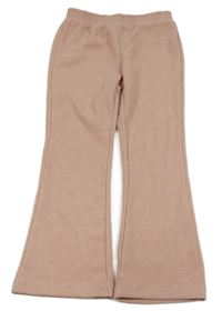 Růžové žebrované zvonové teplákové kalhoty Primark 