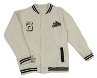 Smetanová baseballová mikina s nápisem a číslem George