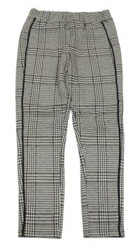 Kávovo-šedé vzorované tregíny s pruhem Next