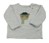 Šedá mikina s medvědem F&F