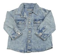 Modrá plísňová riflová košilová bunda PRIMARK