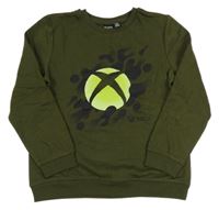 Khaki mikina s logem - X-BOX