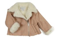 Růžová semišová zateplená bunda Primark