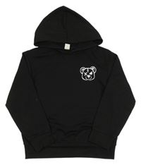 Černá mikina s medvědem a kapucí Shein