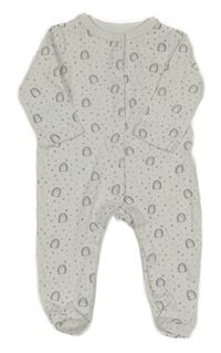 Bílý overal s hvězdičkami a ježky 
