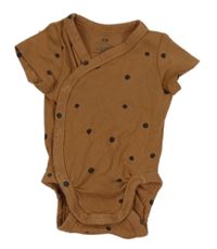 Hnědé puntíkaté zavinovací body H&M