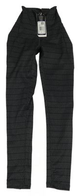 Černé vzorované 7/8 sportovní legíny Adidas