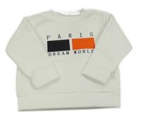 Bílá mikina s potiskem Shein