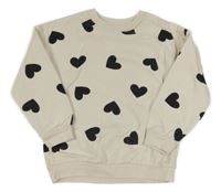 Smetanová mikina se srdíčky F&F