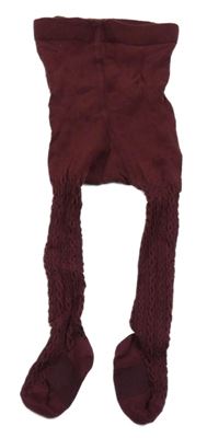 Vínové punčocháče s 3D vzorem H&M