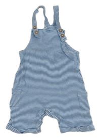 Modro-bílé pruhované teplákové laclové kraťasy Matalan