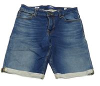 Modré teplákové riflové kraťasy Jack & Jones