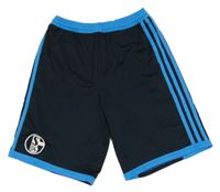 Tmavomodro-modré sportovní kraťasy s výšivkou Adidas