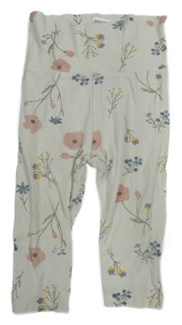 Béžové květované tepláky H&M