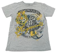 Šedé tričko s potiskem Harry Potter 