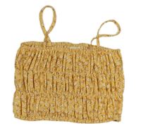 Pískový crop top s kytičkami zn. Zara