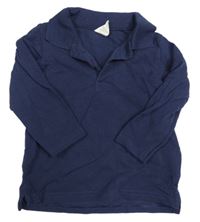 Tmavomodré polo triko zn. H&M