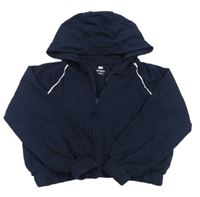Tmavomodrá propínací crop mikina s kapucí F&F
