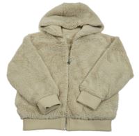 Béžová kožešinová podšitá bunda s kapucí F&F