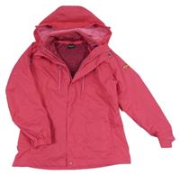 3v1 Růžová šusťáková celoroční bunda s kapucí Trollkids