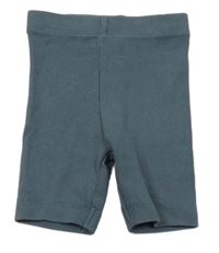 Modrošedé žebrované capri legíny George 