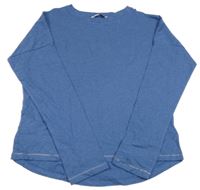 Modré třpytivé volné triko M&S