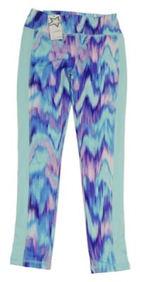 Nové - Tyrkysovo-barevné sportovní legíny Dunnes