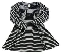 Černo-bílé pruhované šaty C&A