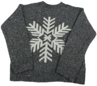 Šedý svetr s vločkou M&S