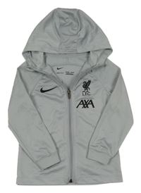 Šedá propínací funkční fotbalová mikina s kapucí L.F.C. Nike