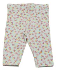 Světlemodré květované legíny Tu