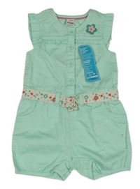 Nové - Mátový letní overal s kytičkami LC Waikiki 