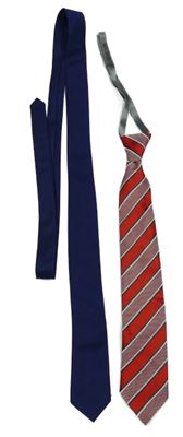 2x - Tmavomodrá + pruhovaná kravata 