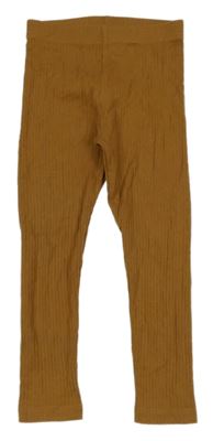 Béžové žebrované legíny George