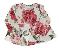 Bílá tunika s květy 