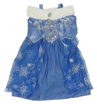 Kostým - Modro-bílé tylovo/sametové šaty - Elsa H&M