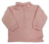 Světlerůžová mikina s klokankou M&S