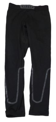 Černé funkční spodní legíny Decathlon