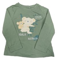 Zelenošedé triko s koalami Topolino