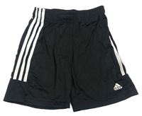 Černo-bílé funkční sportovní kraťasy Adidas
