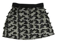 Kostým - Černá síťovaná průsvitná sukně s motýlky SHEIN